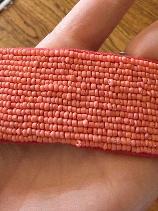 Coral beaded Patchwork Shoulder Bag - Picture 8 of 13